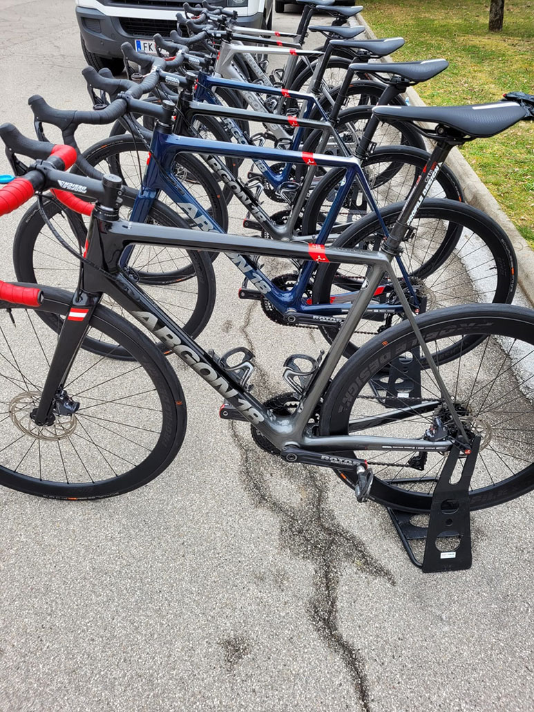 Ready to ride: Der Furhpark des Teams Vorarlberg.